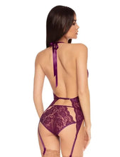 Cargar imagen en el visor de la galería, Plunging Garter Slip with Panty One Size