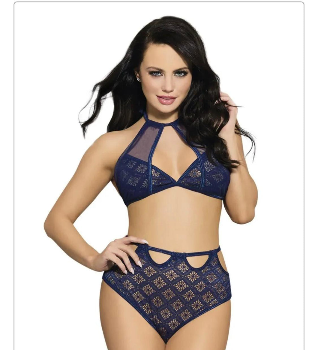 Halter Bra with High-Waist Panty