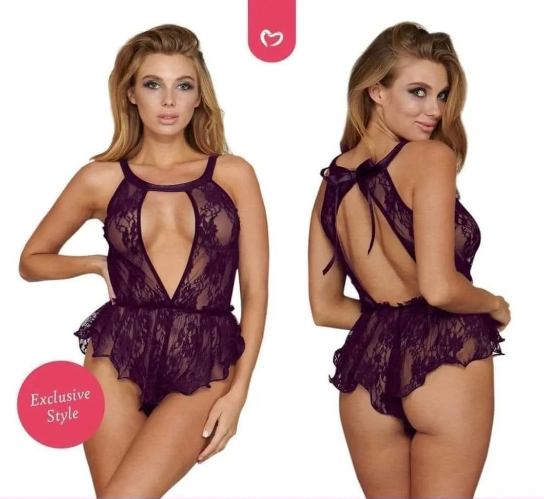 Sheer Lace Romper