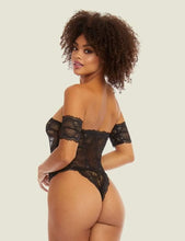 Cargar imagen en el visor de la galería, Black Strapless Lace Bodysuit - LIMITED
